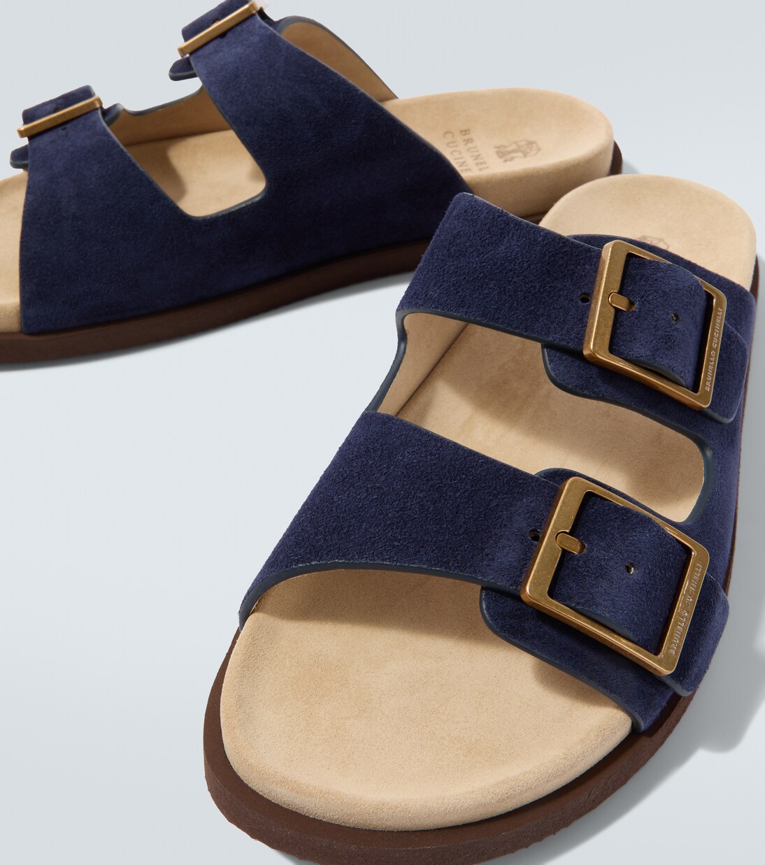 Sandalen aus Veloursleder | Brunello Cucinelli