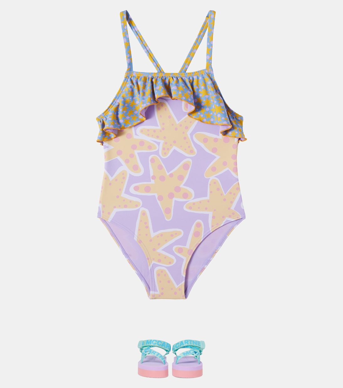 Bedruckter Badeanzug Starfish aus Jersey | Stella McCartney Kids