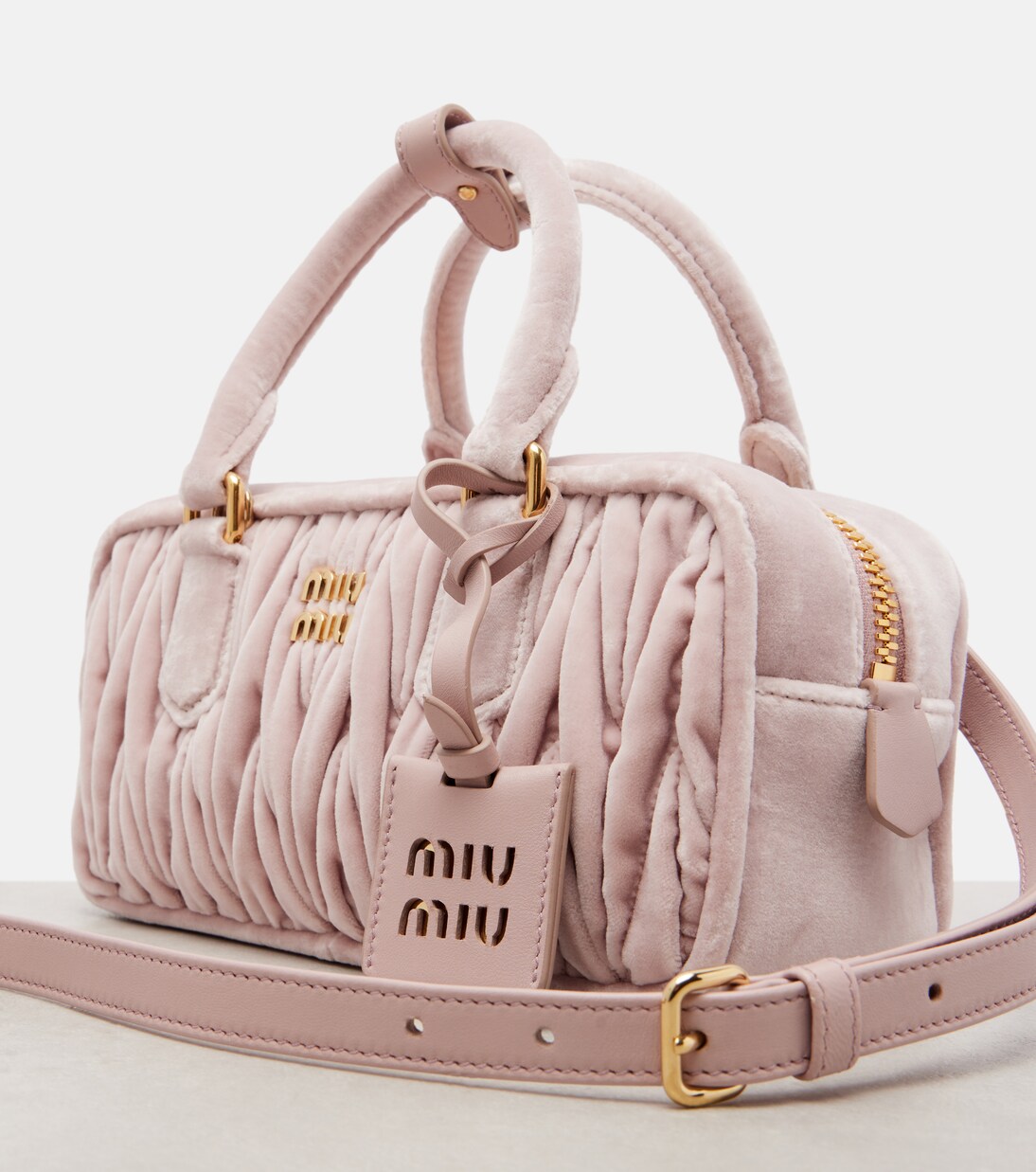 Tote Bag Arcadie Small aus Veloursleder | Miu Miu