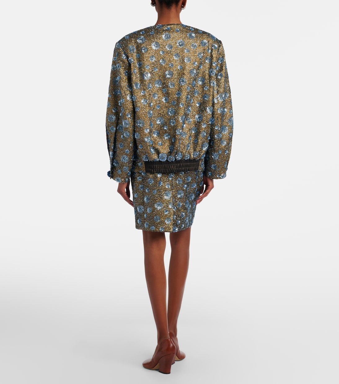 Floral sequined pencil skirt | Jacques Wei