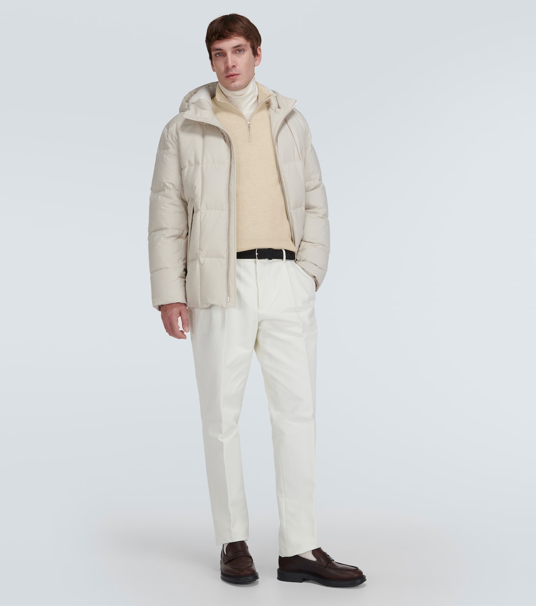 Mezzocollo Roadster cashmere half-zip sweater | Loro Piana
