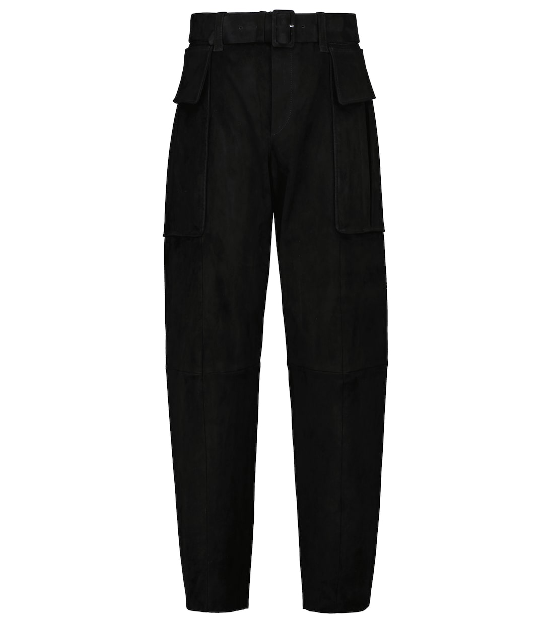 High-Rise-Hose Butch aus Veloursleder | Stouls