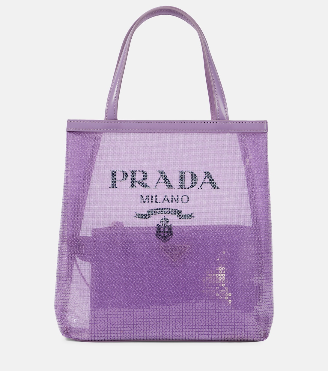 Shopper Logo in rete con paillettes | Prada