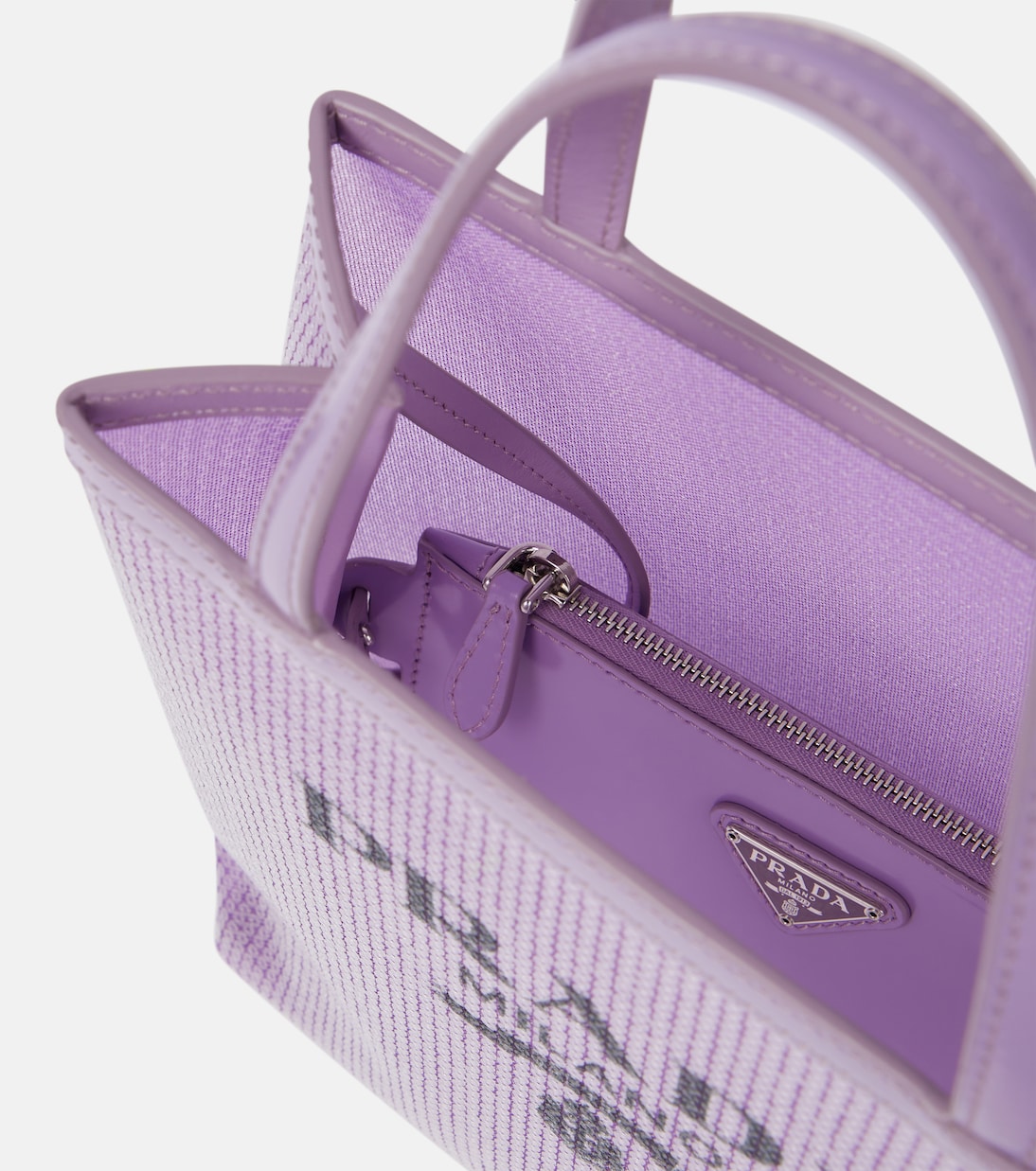 Shopper Logo in rete con paillettes | Prada