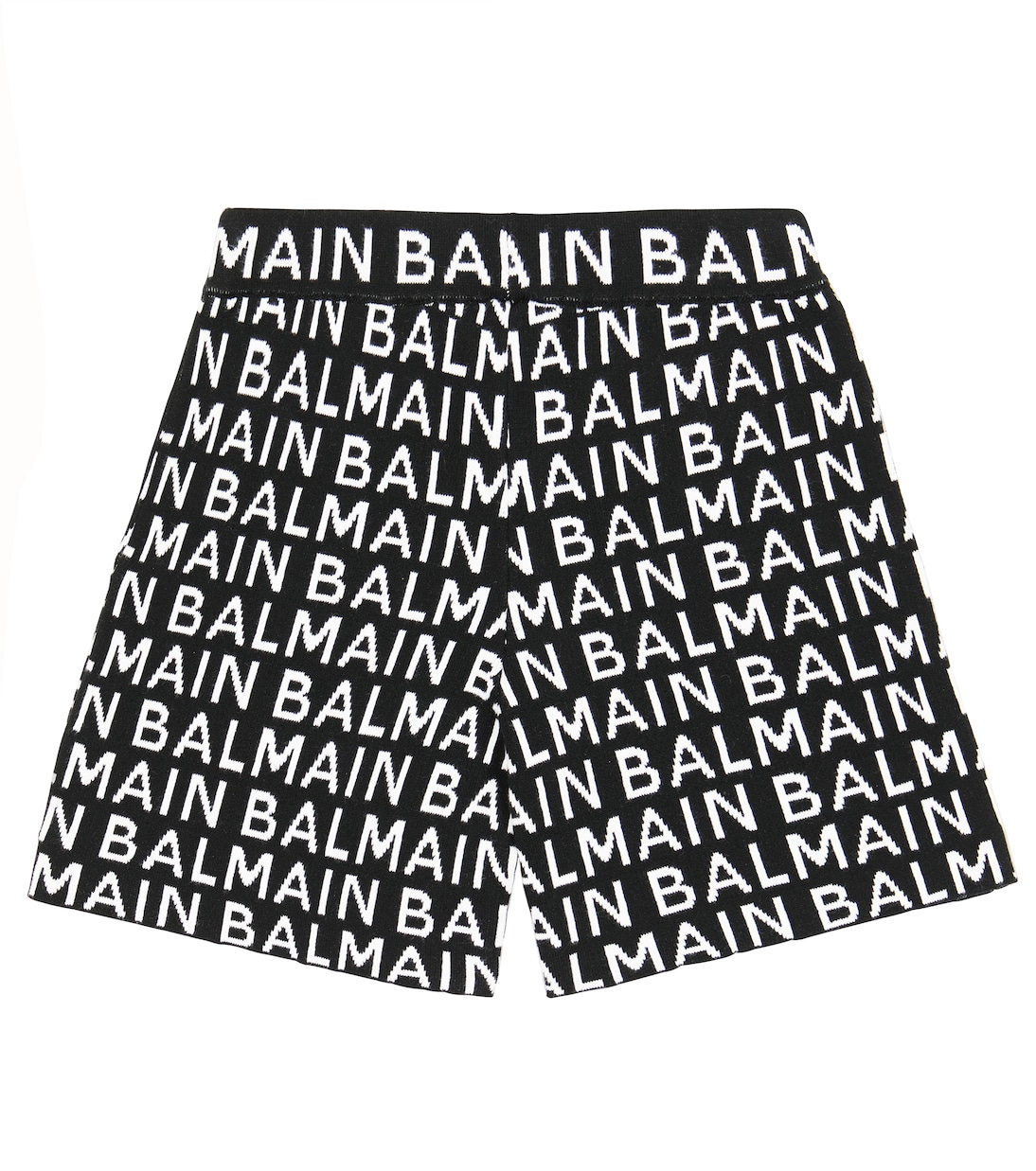 Shorts en jacquard de algodón con logo | Balmain Kids