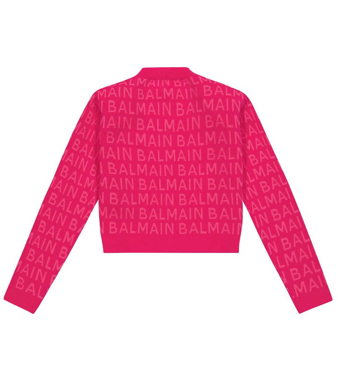 Logo jacquard cotton-blend cardigan | Balmain Kids
