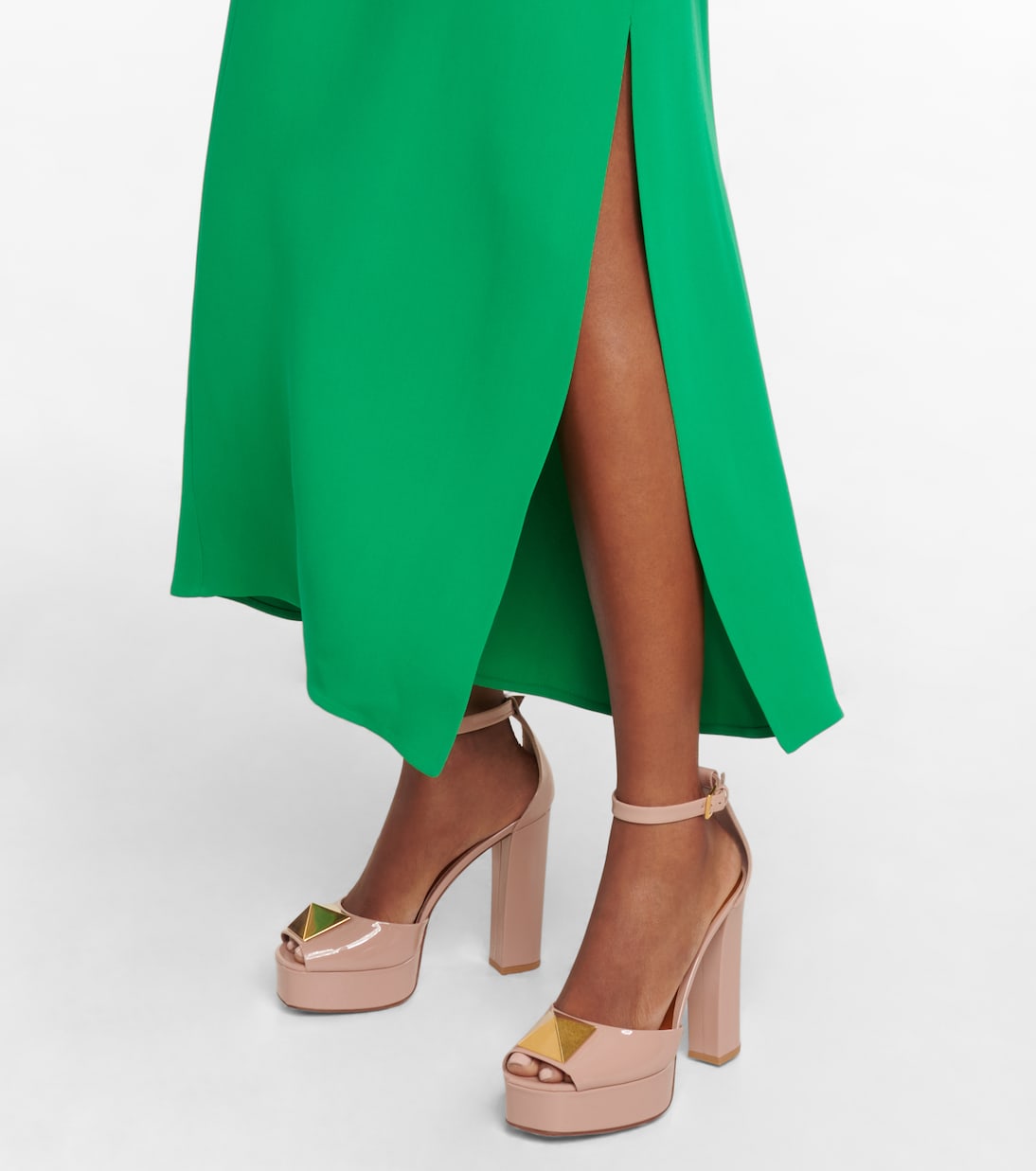 One Stud patent leather platform sandals | Valentino Garavani