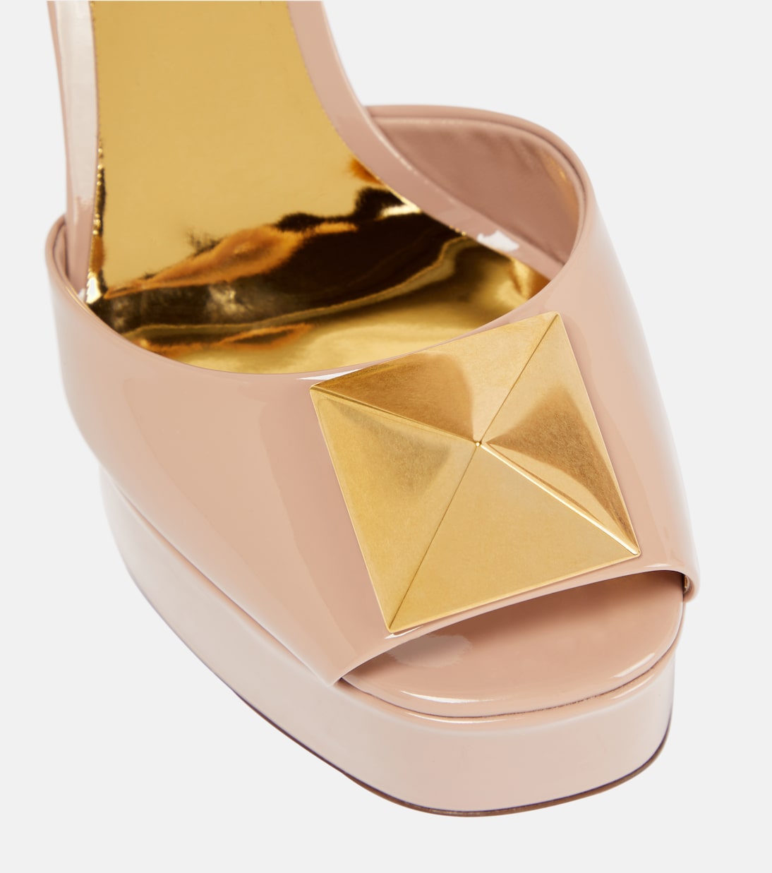 One Stud patent leather platform sandals | Valentino Garavani