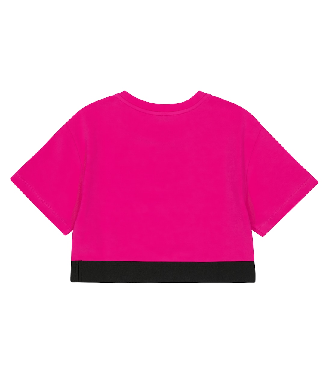 Crop top de mezcla de algodón con logo | Dolce&Gabbana Kids