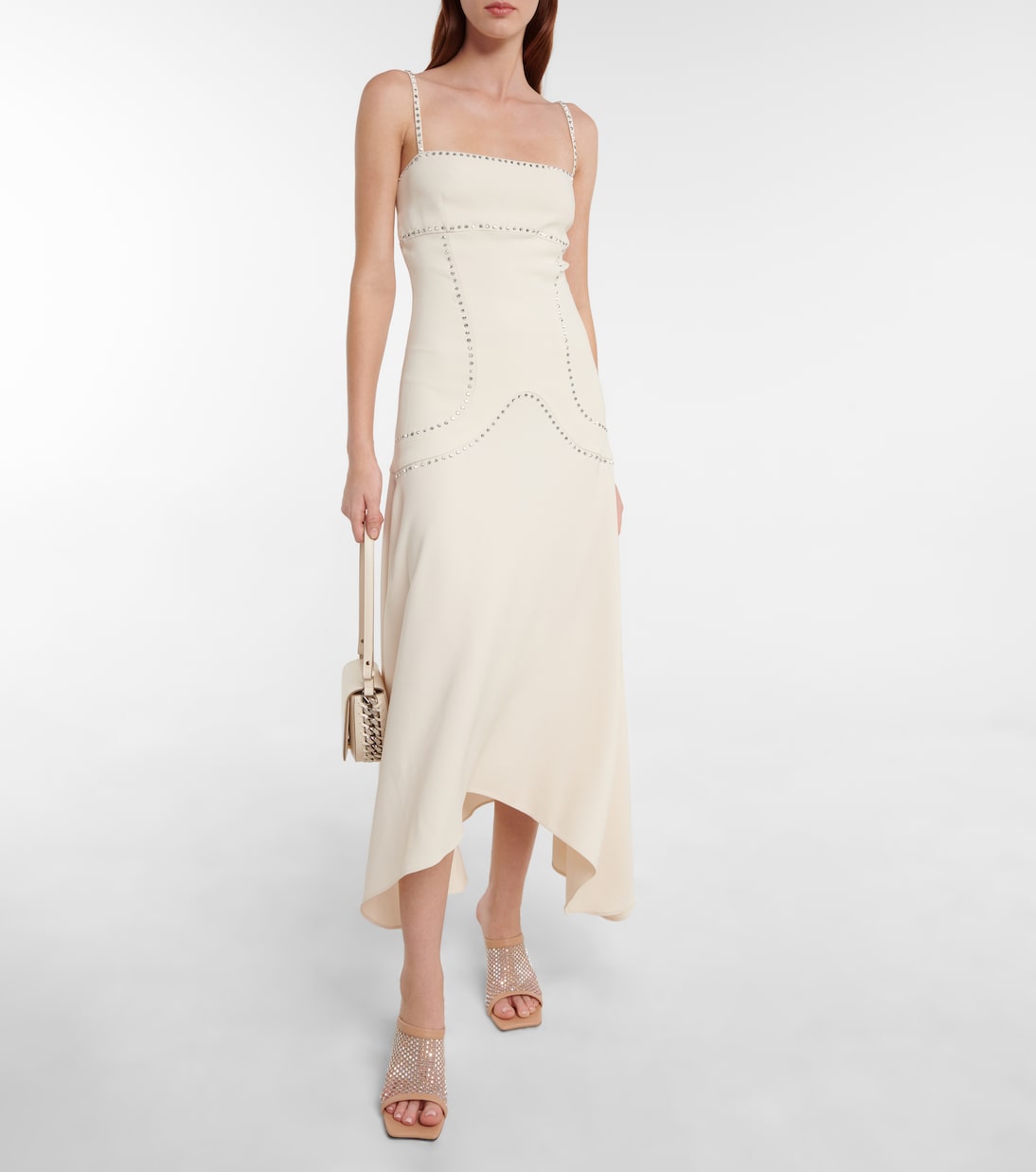 Stud-embellished midi dress | Stella McCartney