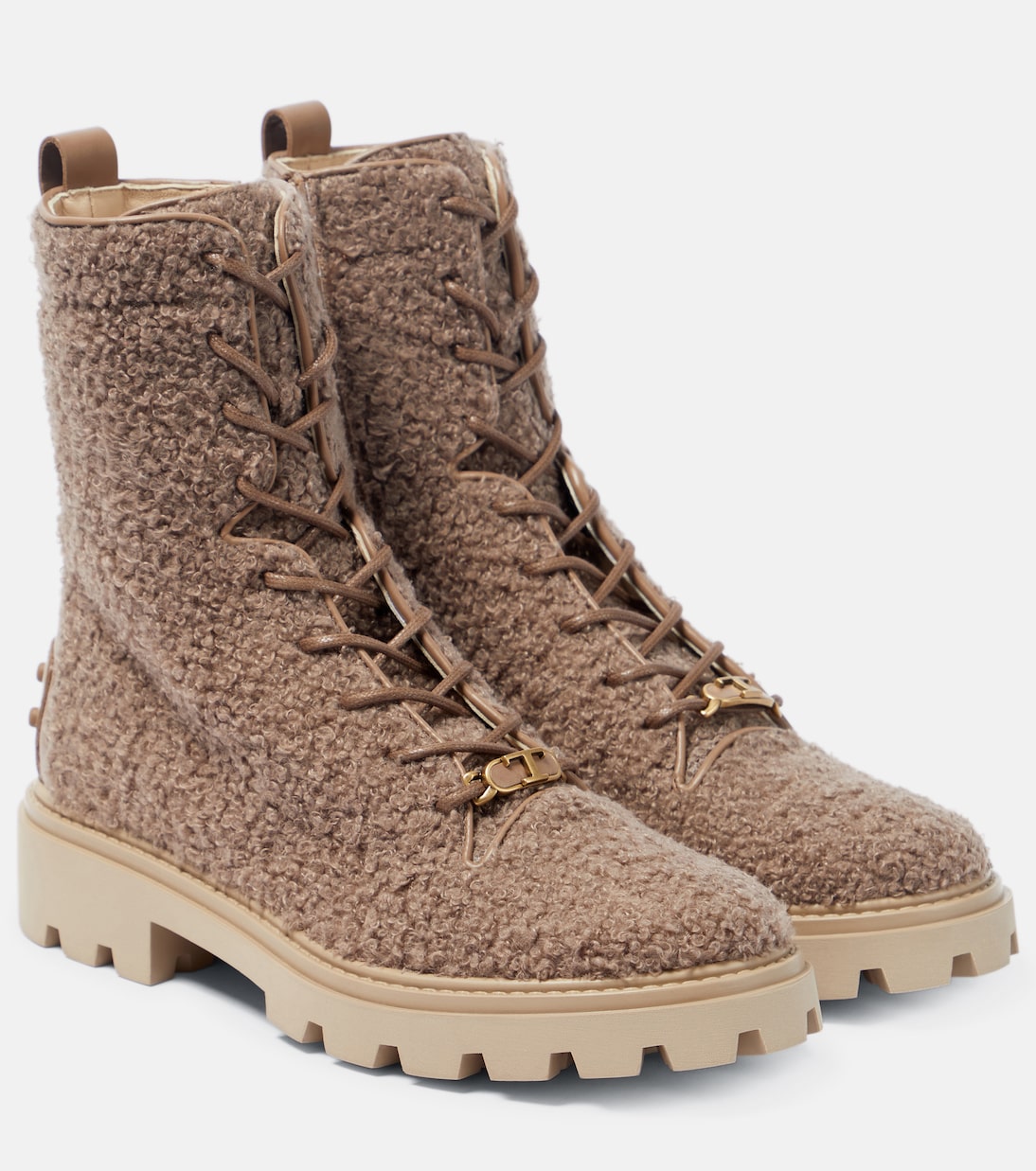 Faux shearling ankle boots | Tod's