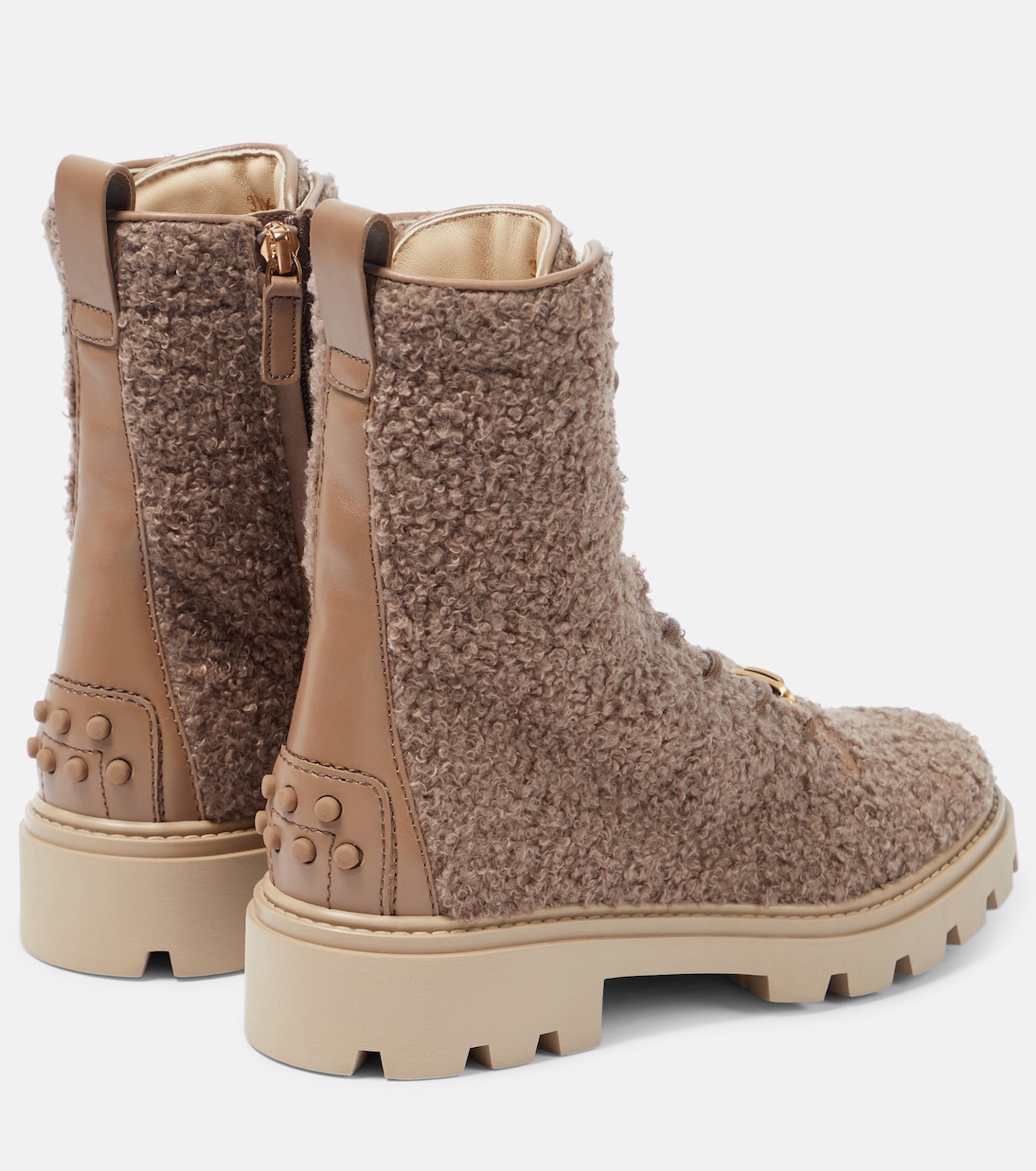 Faux shearling ankle boots | Tod's