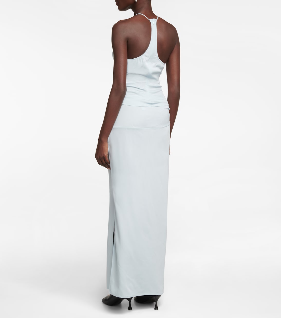 Crop top de punto fino con abertura | Christopher Esber