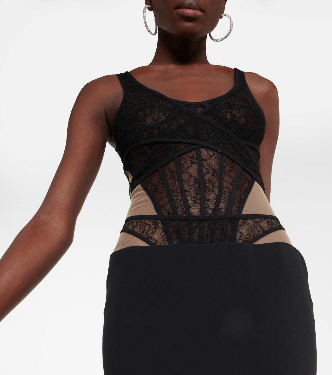 Lace corset gown | David Koma