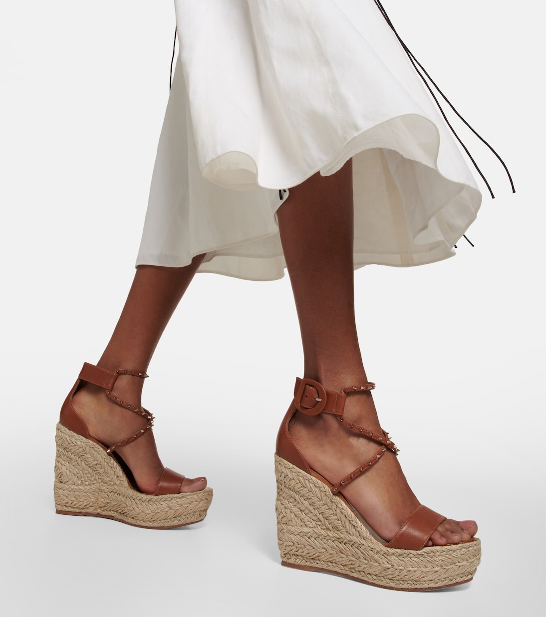 Alpargatas con cuña Chocazeppa de piel | Christian Louboutin