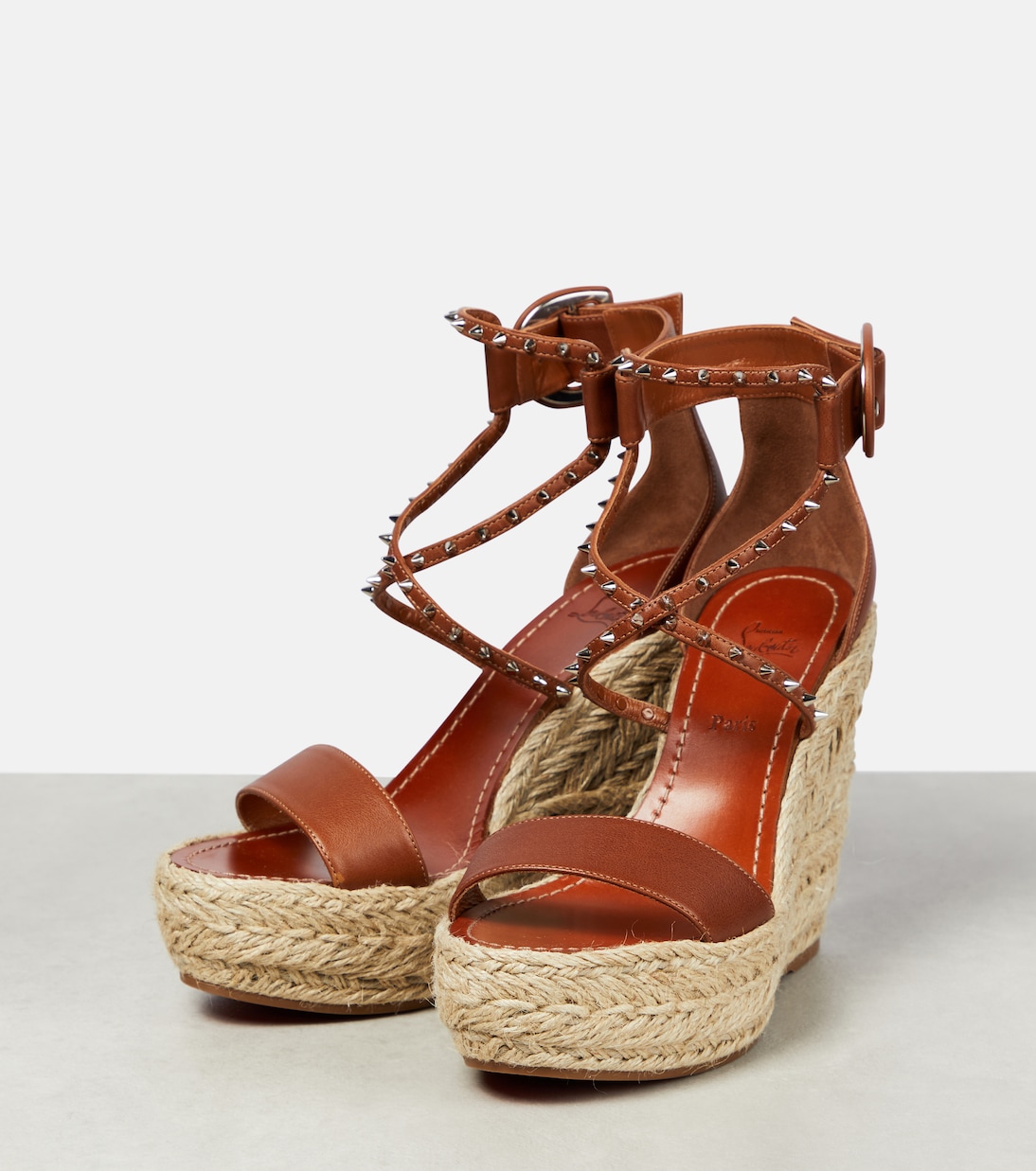 Alpargatas con cuña Chocazeppa de piel | Christian Louboutin