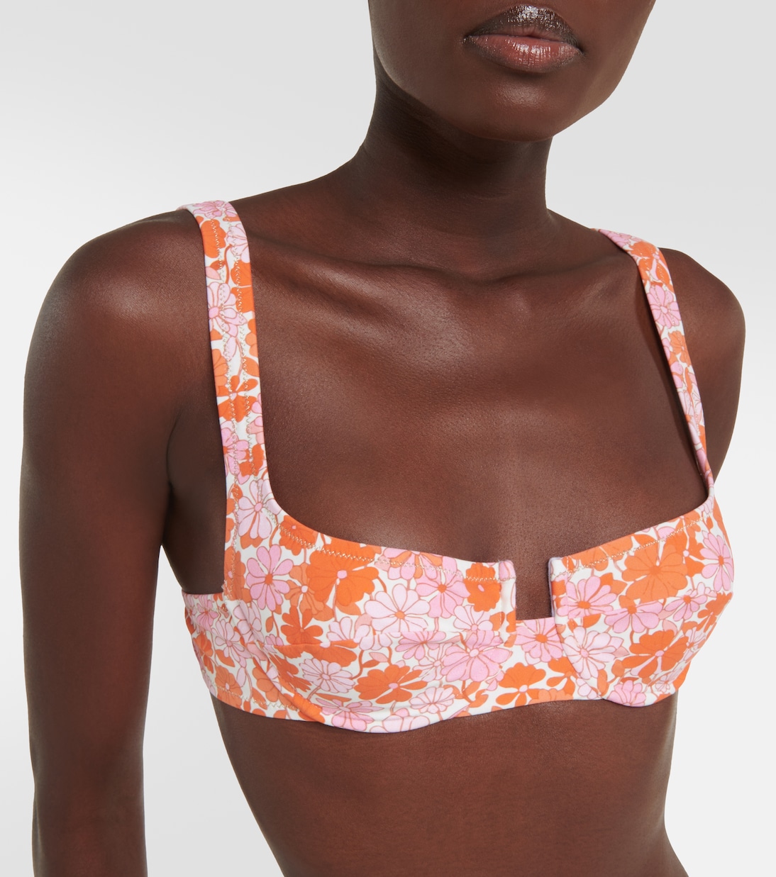 Brigitte printed bikini top | Reina Olga