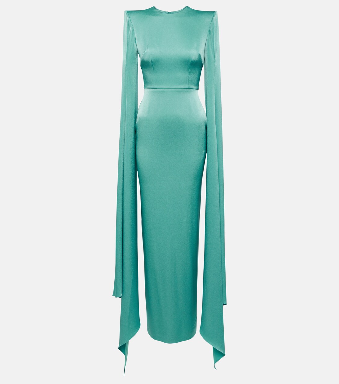 Robe longue Bennett en satin | Alex Perry