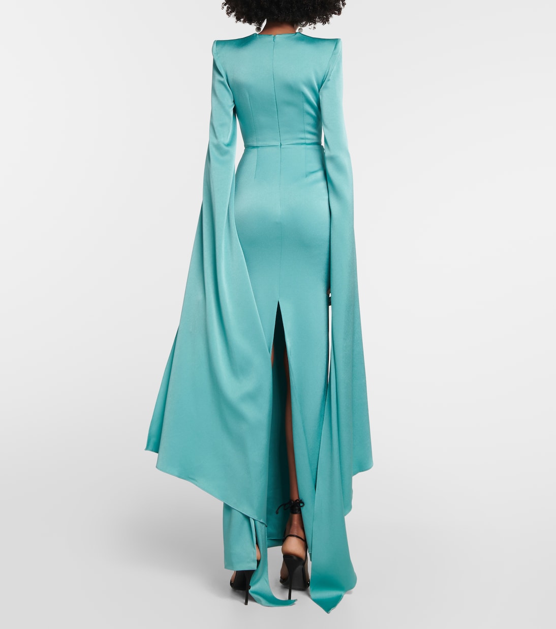 Robe longue Bennett en satin | Alex Perry