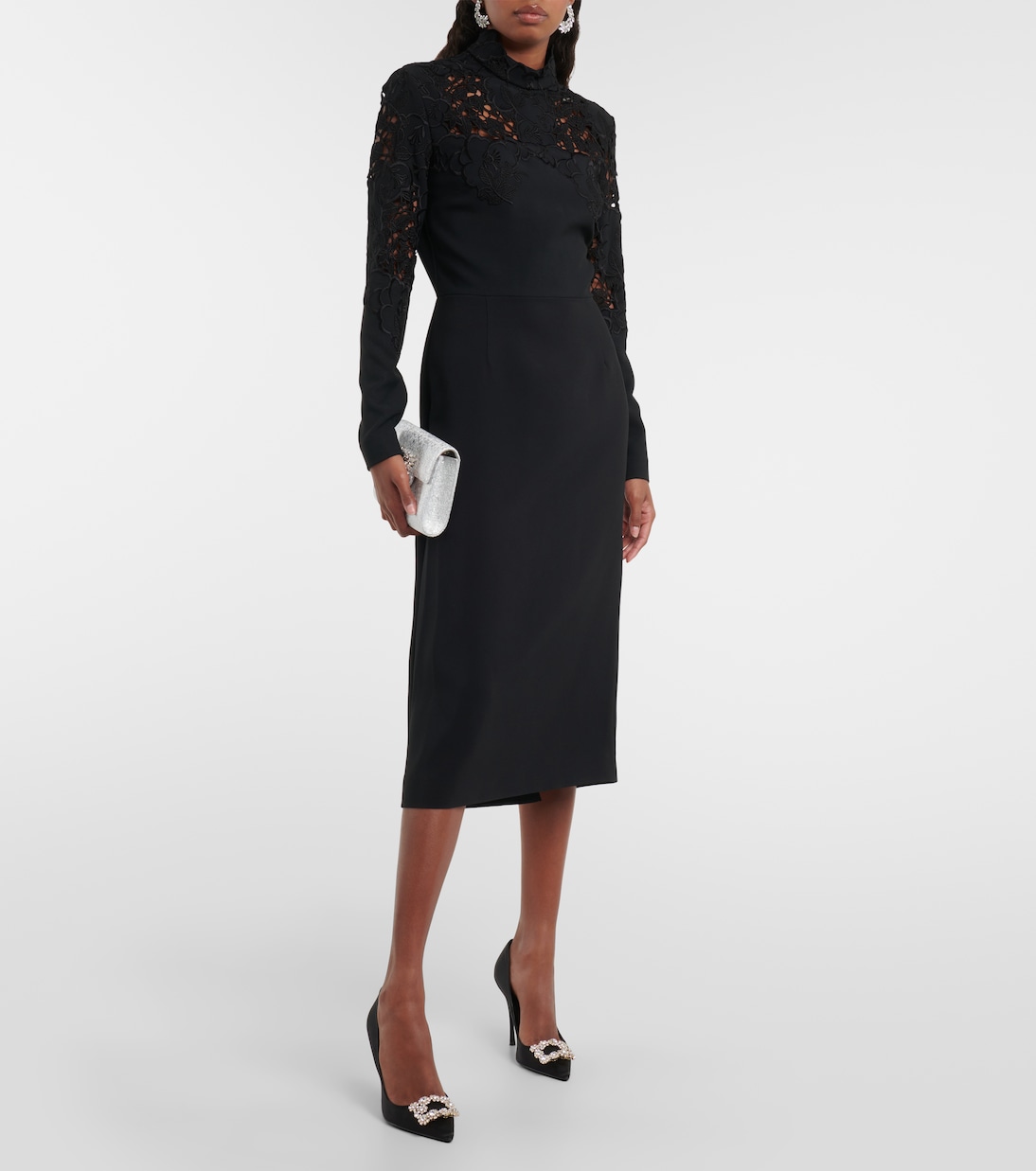 Robe midi à dentelle | Elie Saab