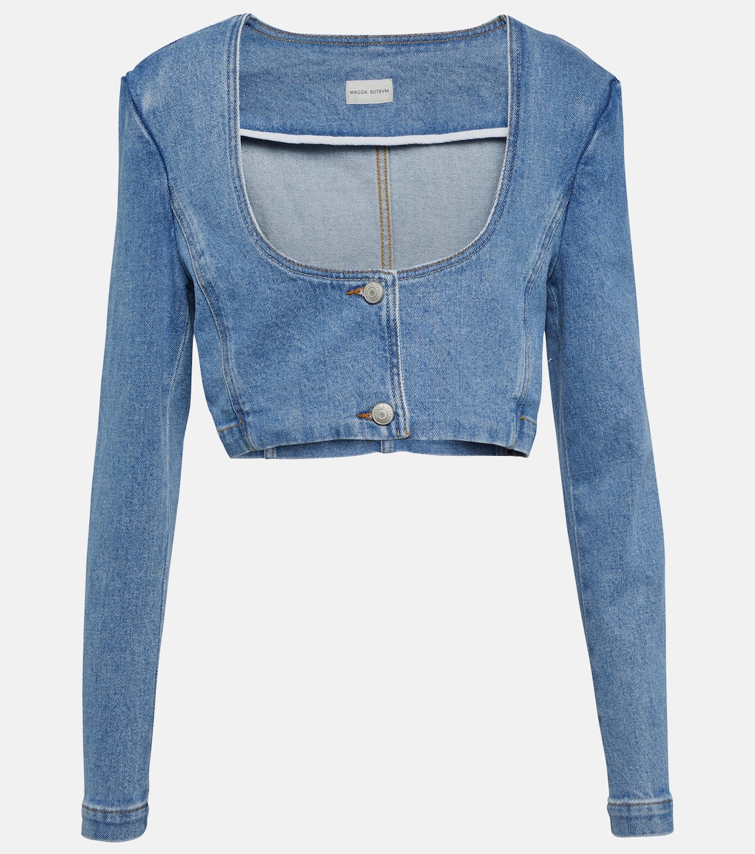 Cropped-Top aus Denim | Magda Butrym