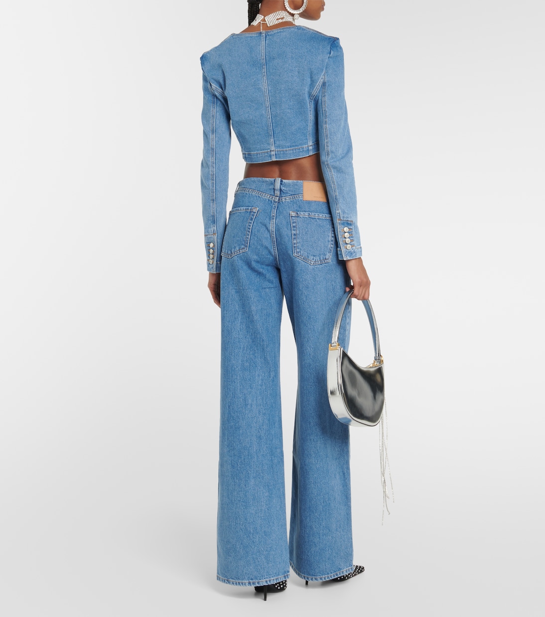 Cropped-Top aus Denim | Magda Butrym
