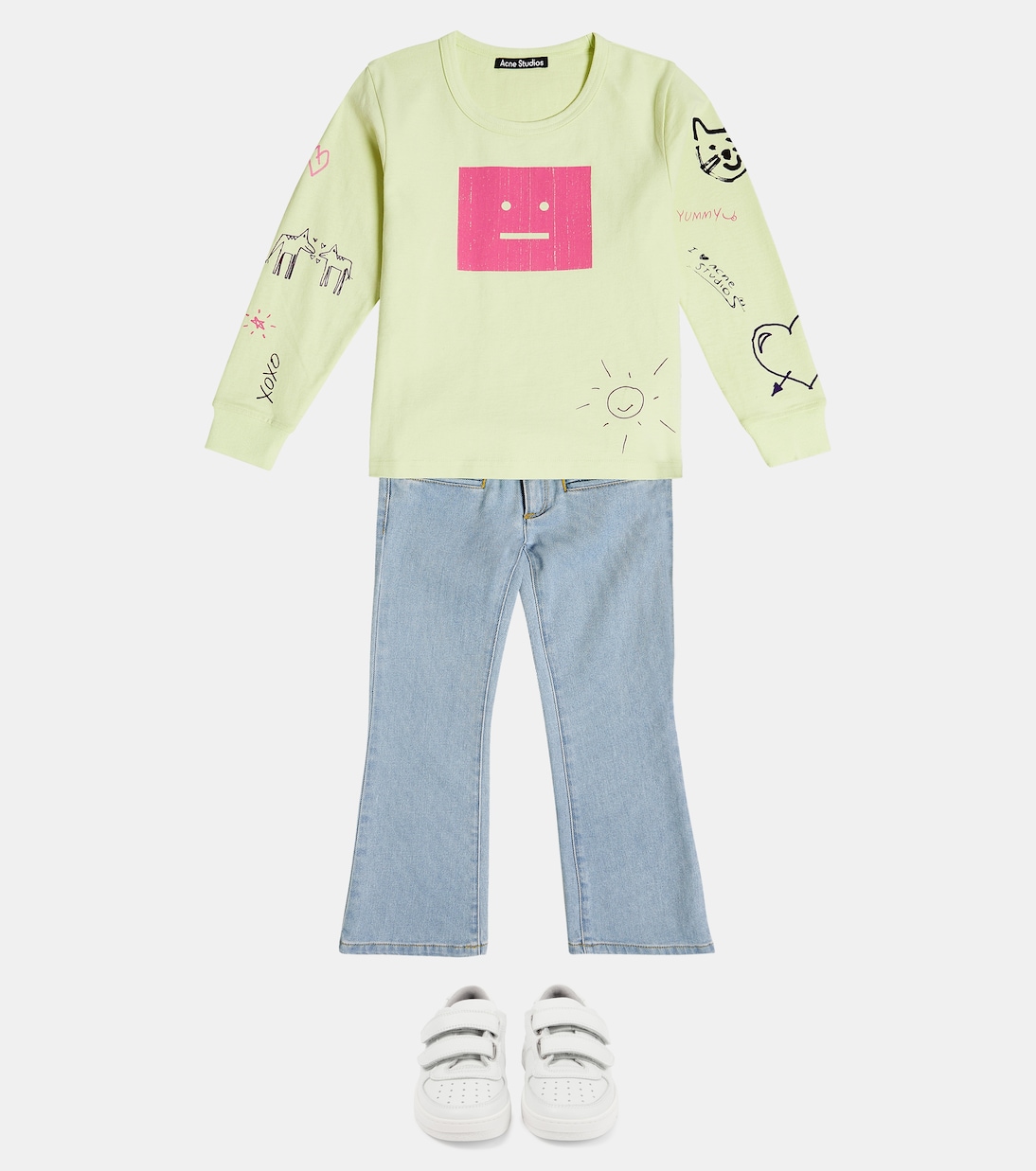 프린트 코튼 탑 | Acne Studios Kids
