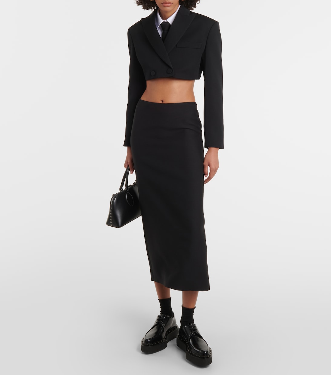 Midirock aus Crêpe Couture  | Valentino