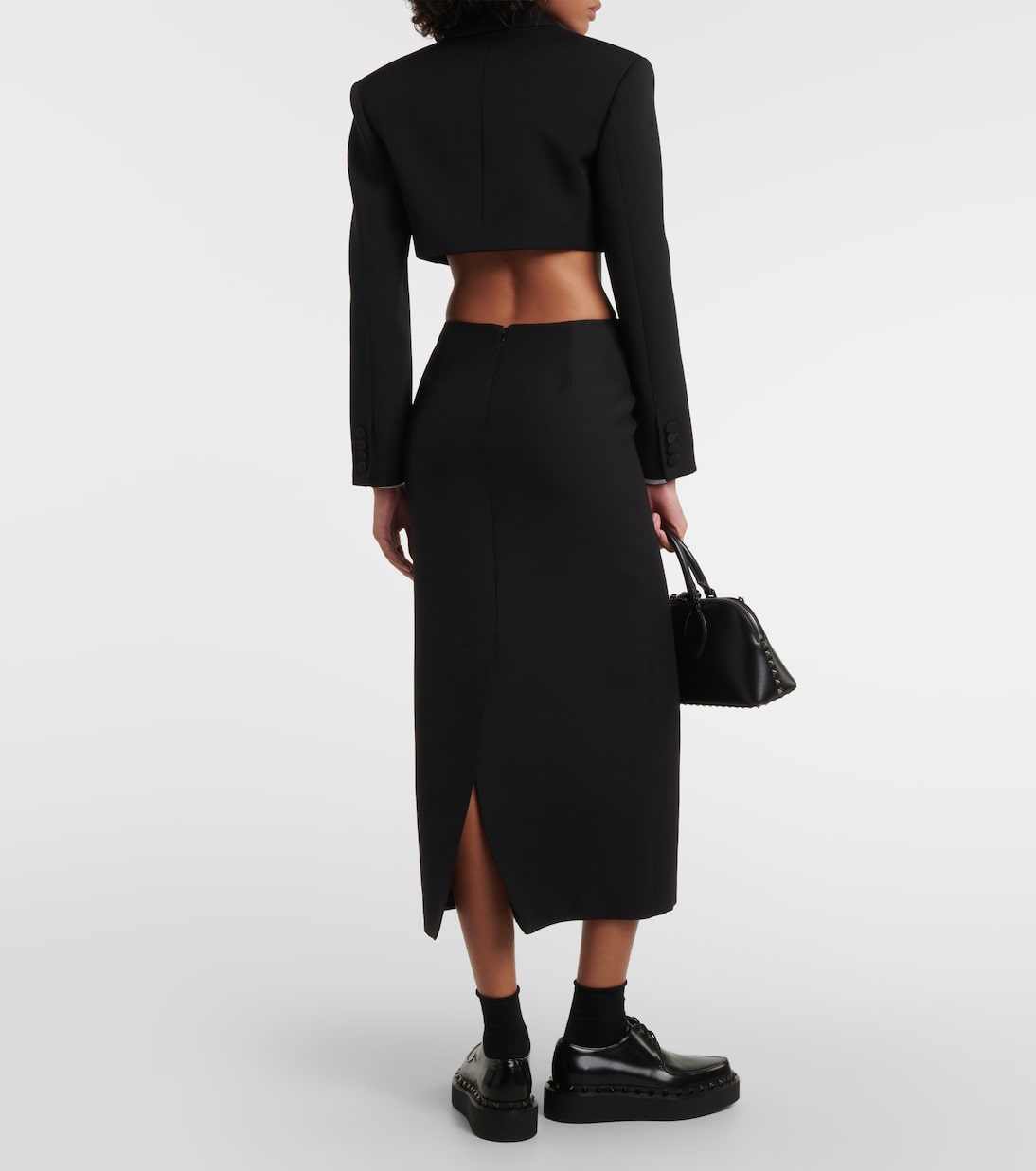 Midirock aus Crêpe Couture  | Valentino