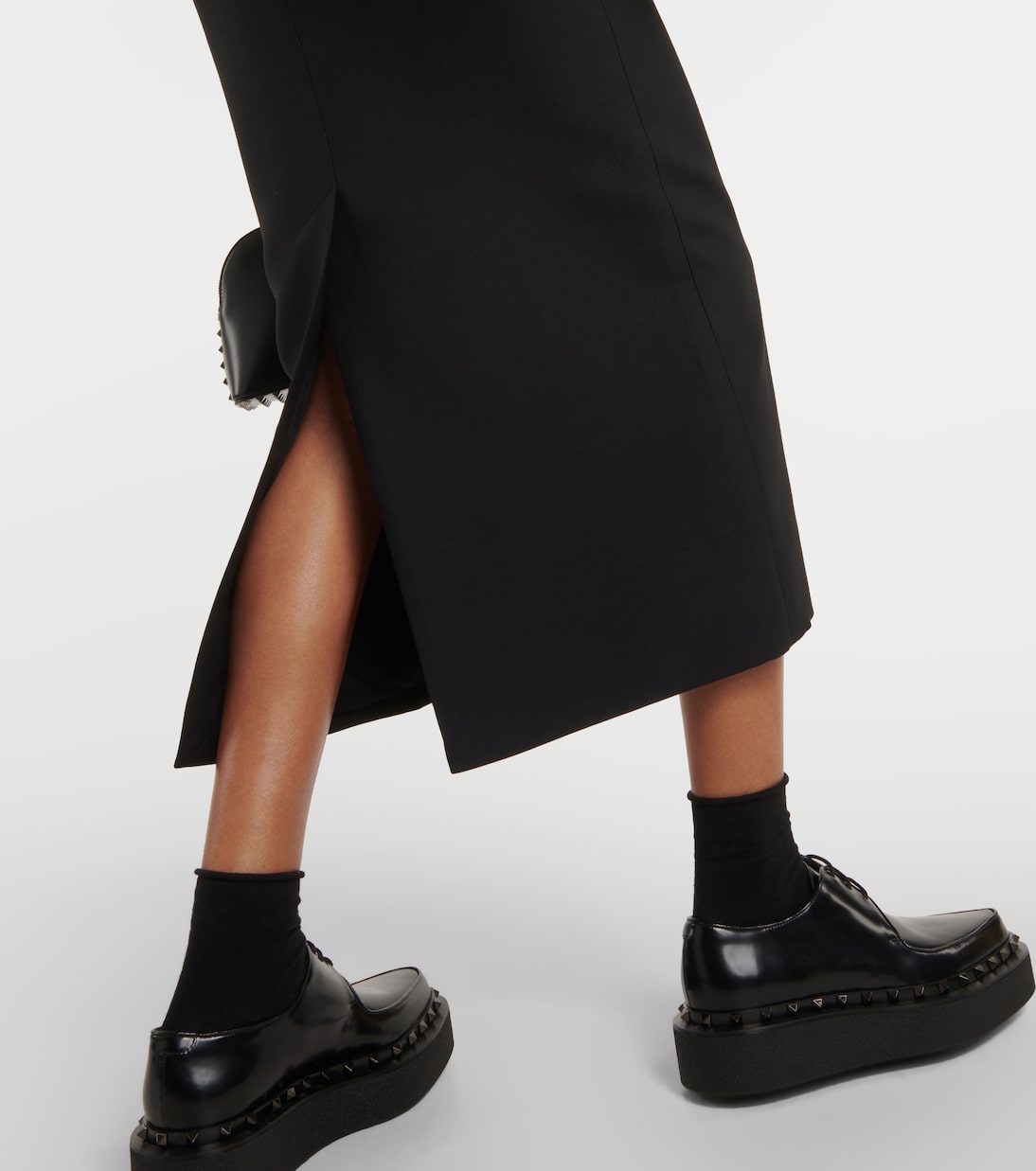 Midirock aus Crêpe Couture  | Valentino