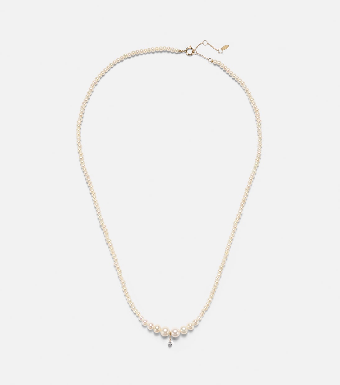 Collana PERSÉE in oro 18kt con diamanti e perle, stile giovane e raffinato