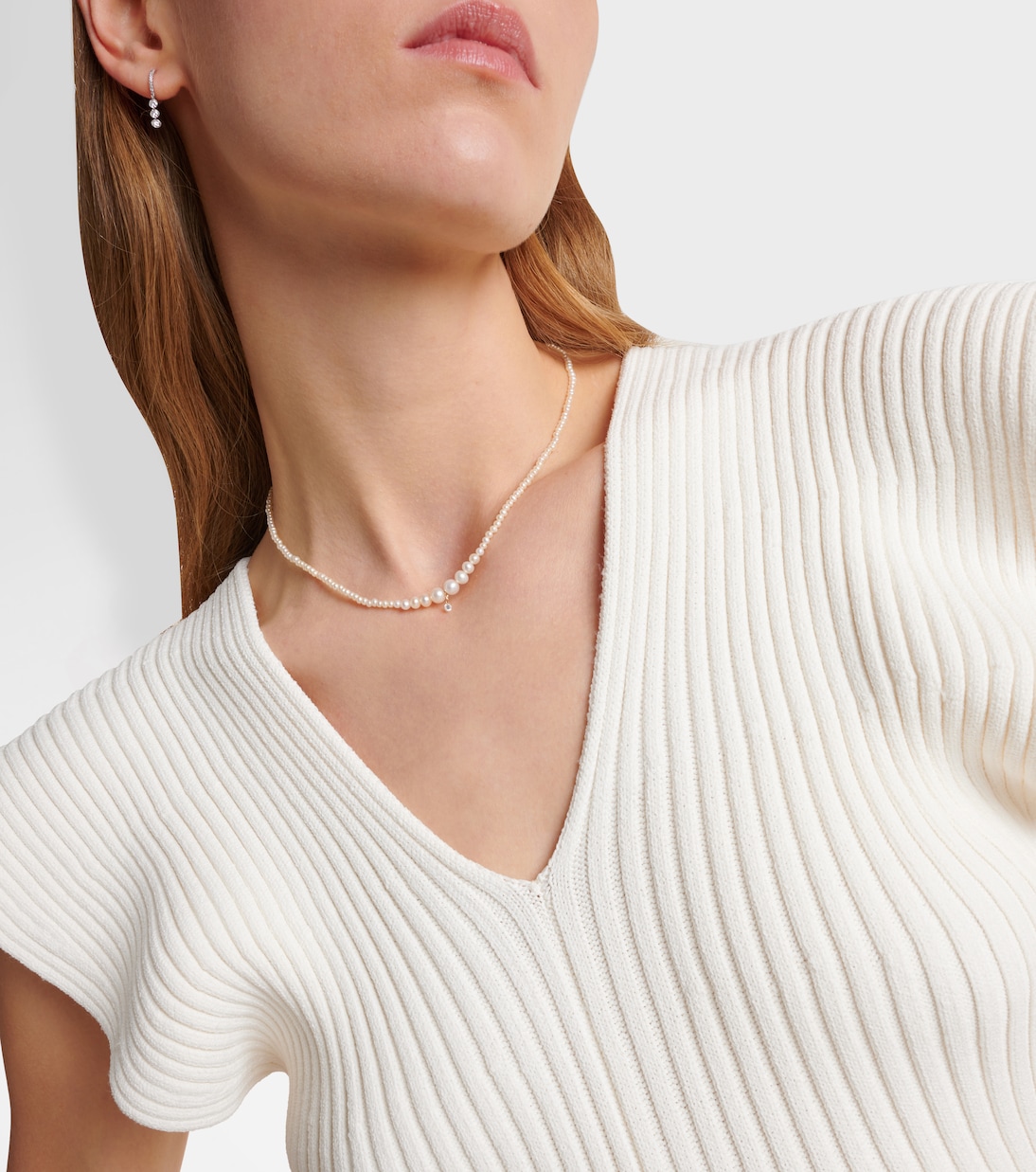 Collier Gradient en or 18 ct, perles et diamant | Persée