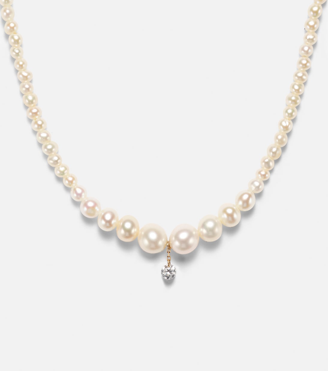 Collana PERSÉE in oro 18kt con diamanti e perle, stile giovane e raffinato