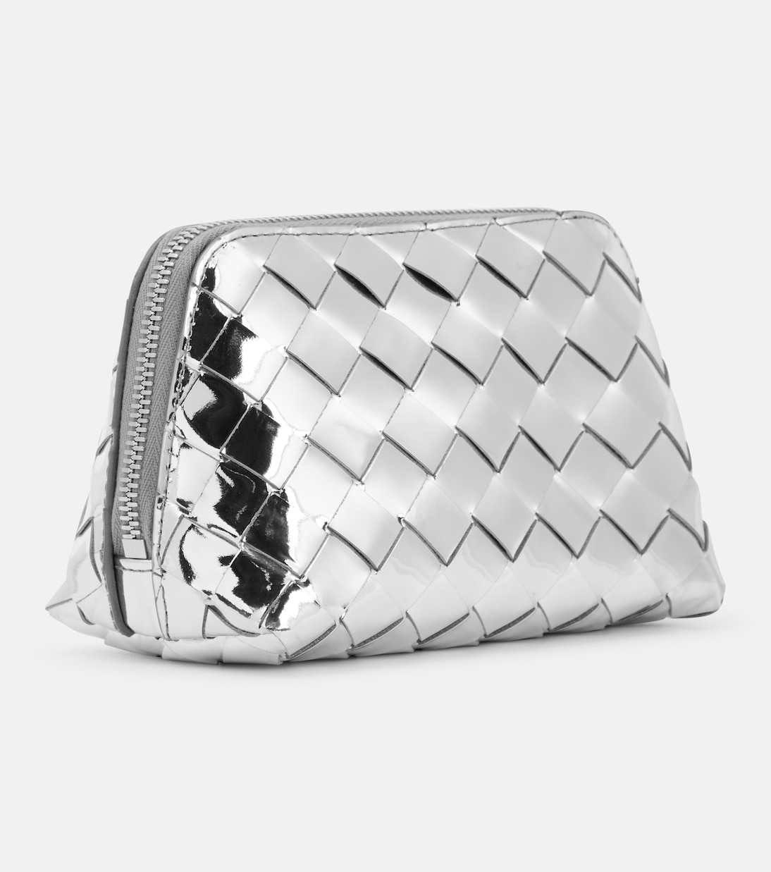 Borsellino in pelle metallizzata Intrecciato Bottega Veneta per giovani trendy