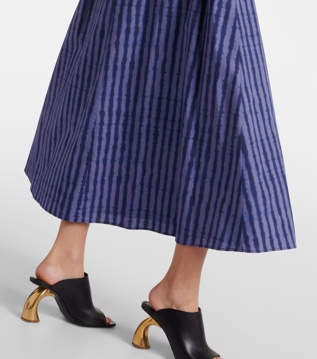 Vestido midi de algodón fruncido | Altuzarra
