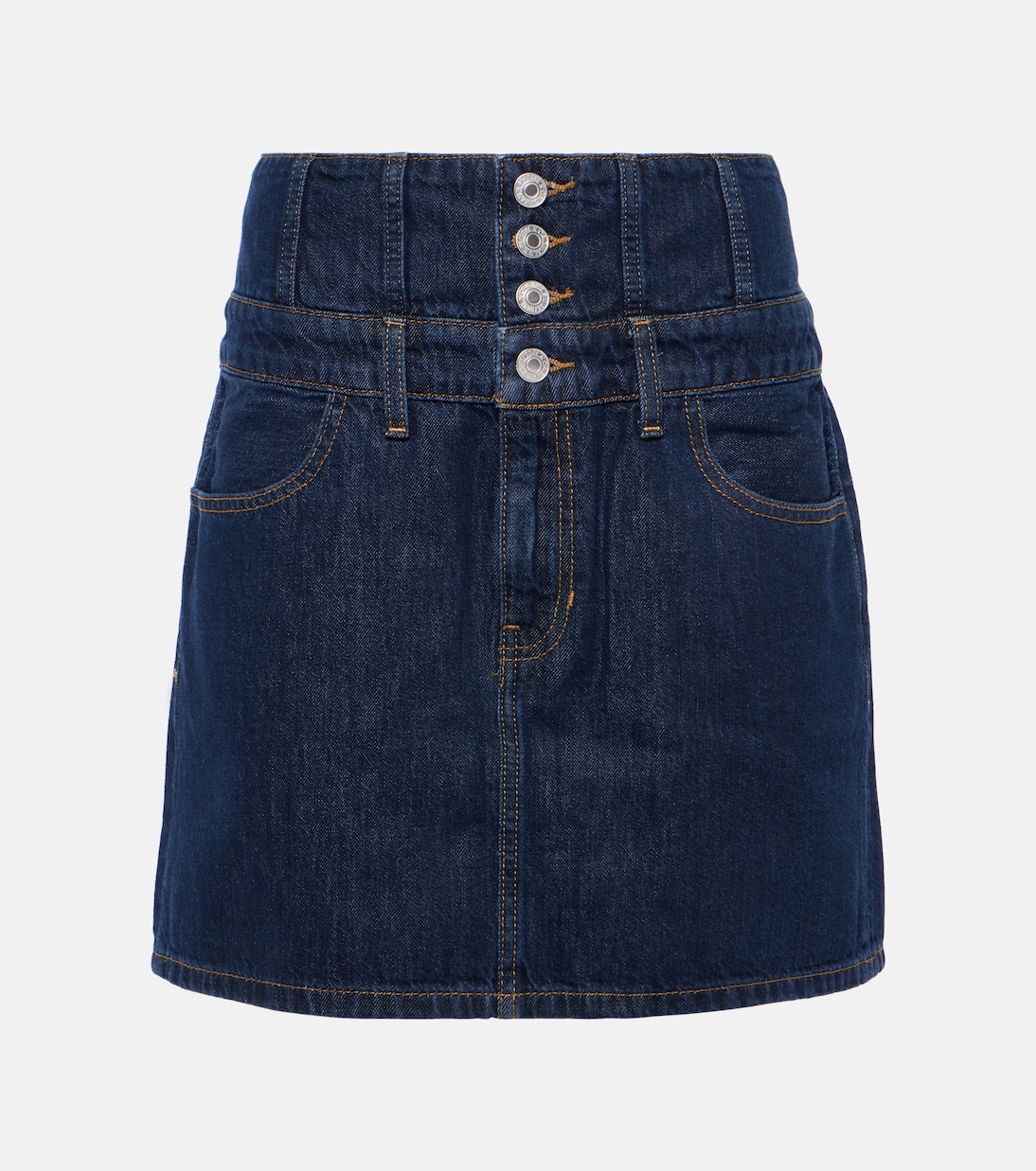 Minifalda Corset de denim de tiro alto | Re/Done