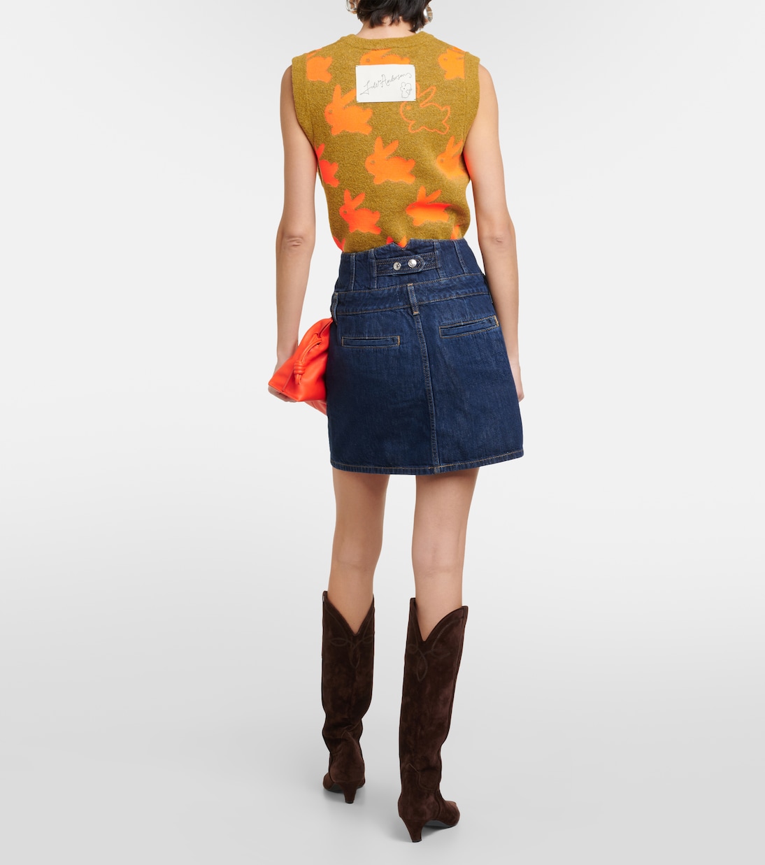 Minifalda Corset de denim de tiro alto | Re/Done