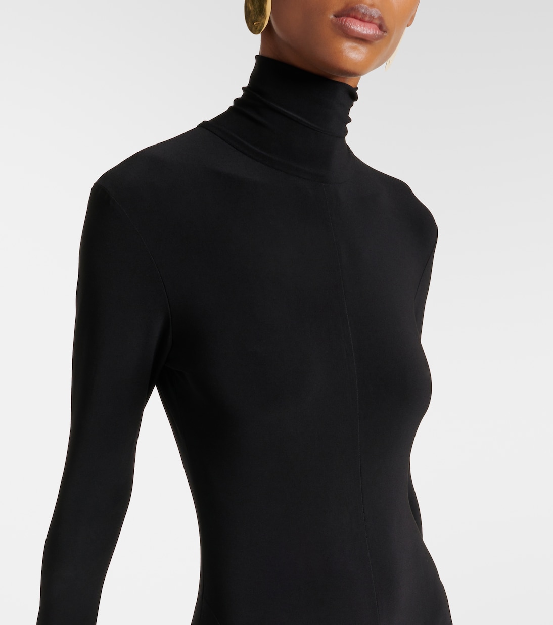 Mono flared con cuello alto | Norma Kamali