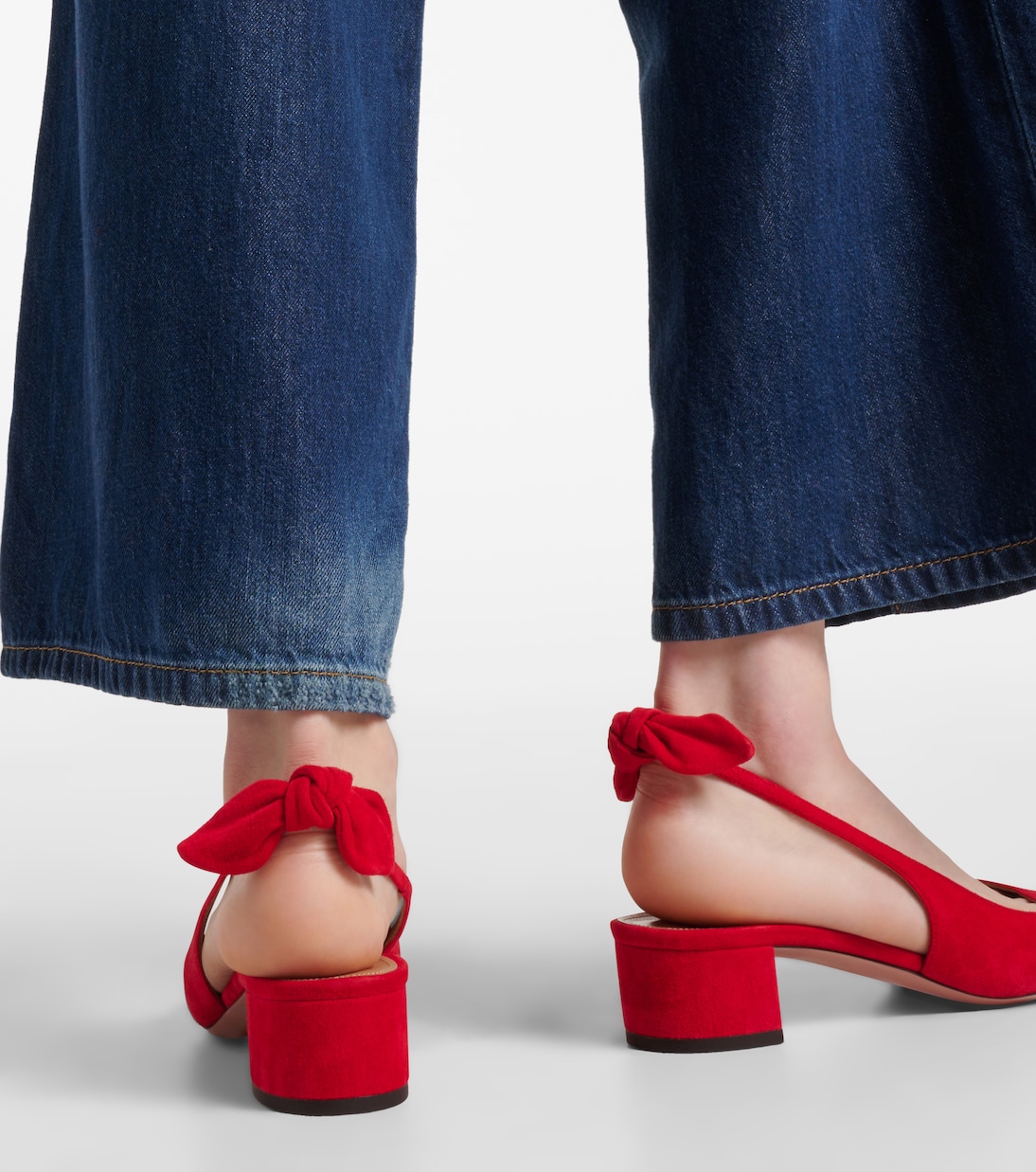 Pumps slingback Very Bow in suede | Aquazzura