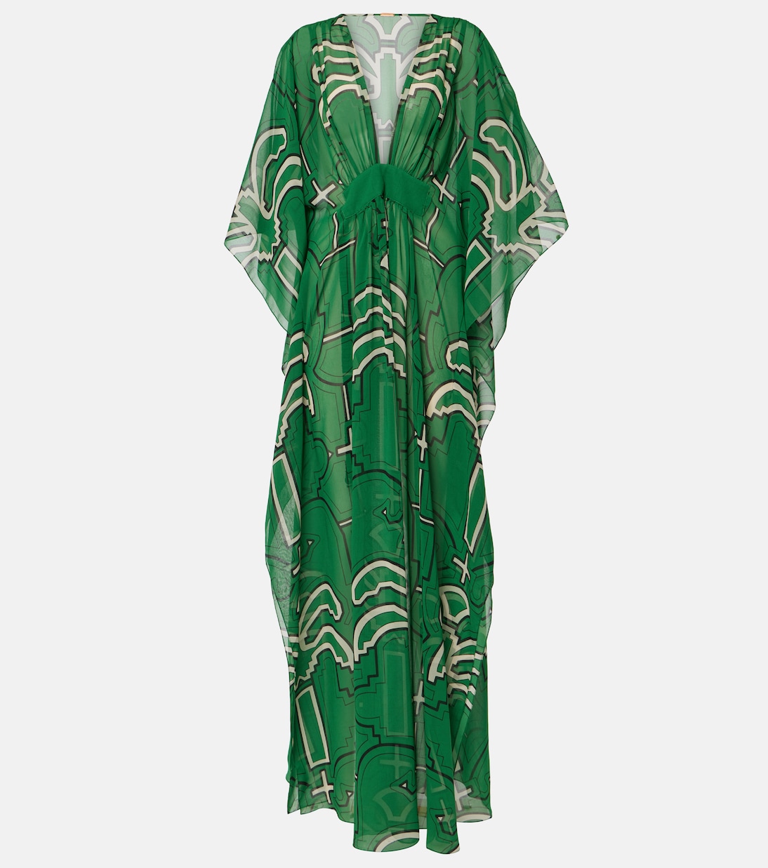 Vestido largo de georgette de seda | Johanna Ortiz