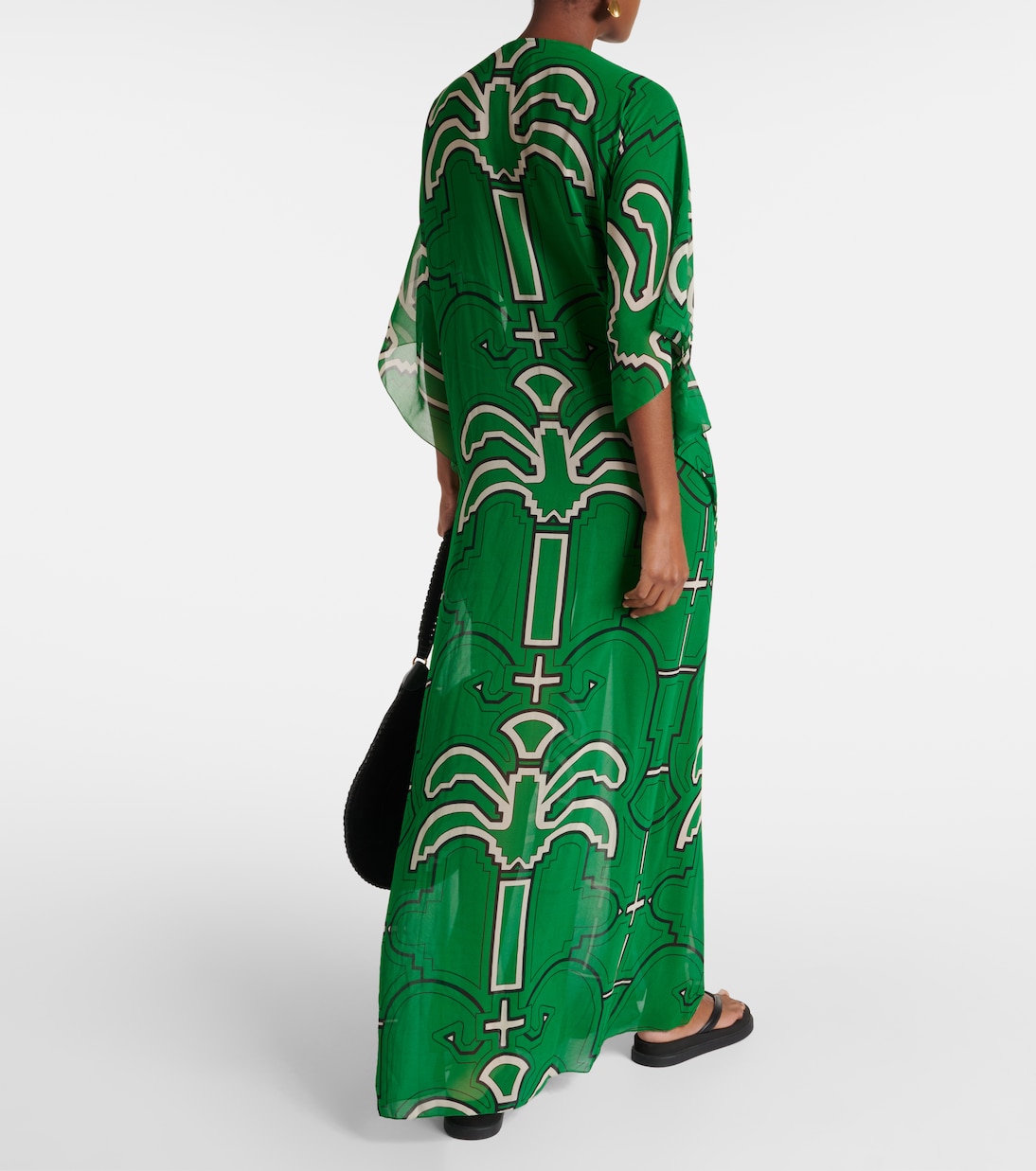 Vestido largo de georgette de seda | Johanna Ortiz