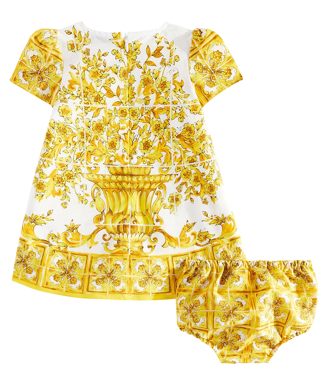 Baby Set Majolica aus Kleid und Höschen | Dolce&Gabbana Kids