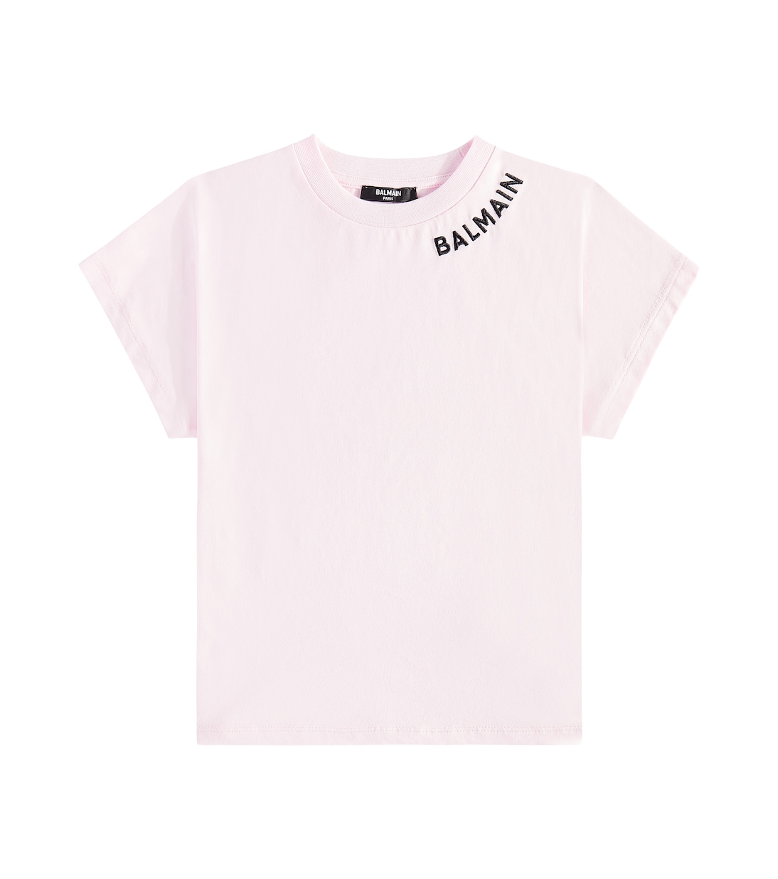 T-shirt in jersey di cotone con logo | Balmain Kids
