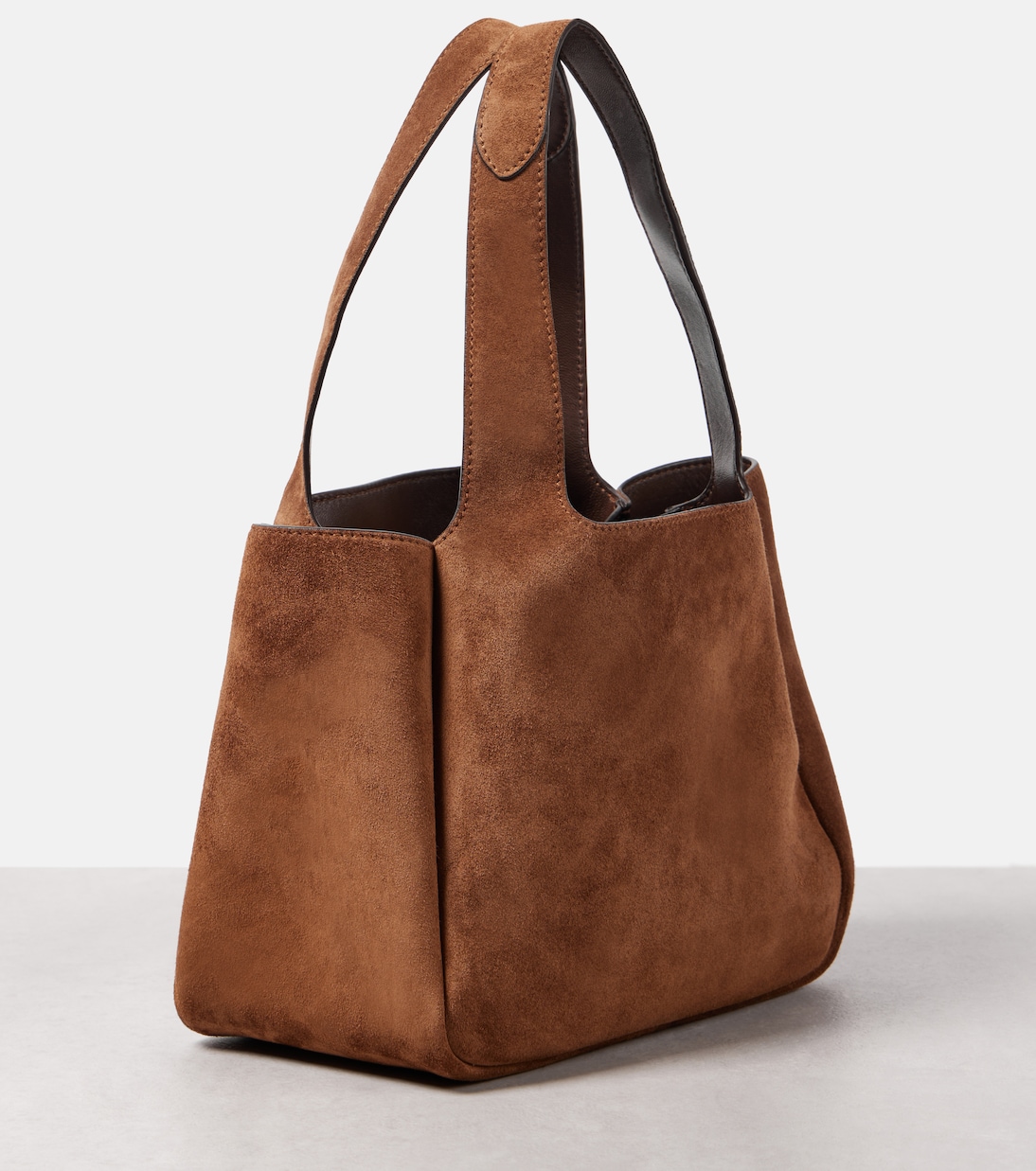 Borsa a spalla Medium in suede | Prada