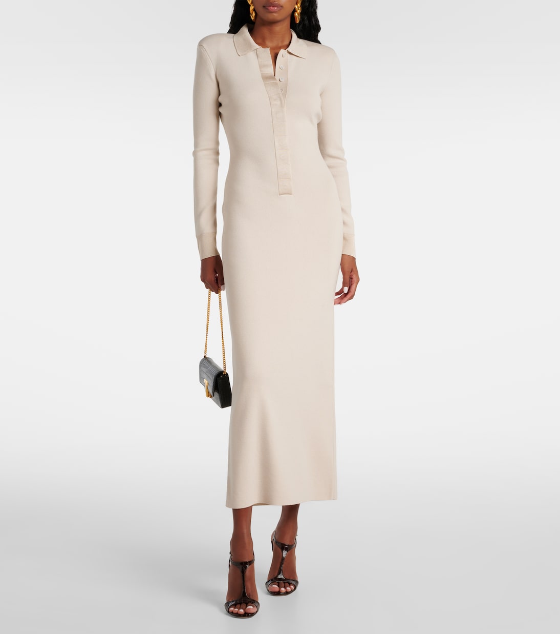 Wool and silk-blend polo dress | Tom Ford