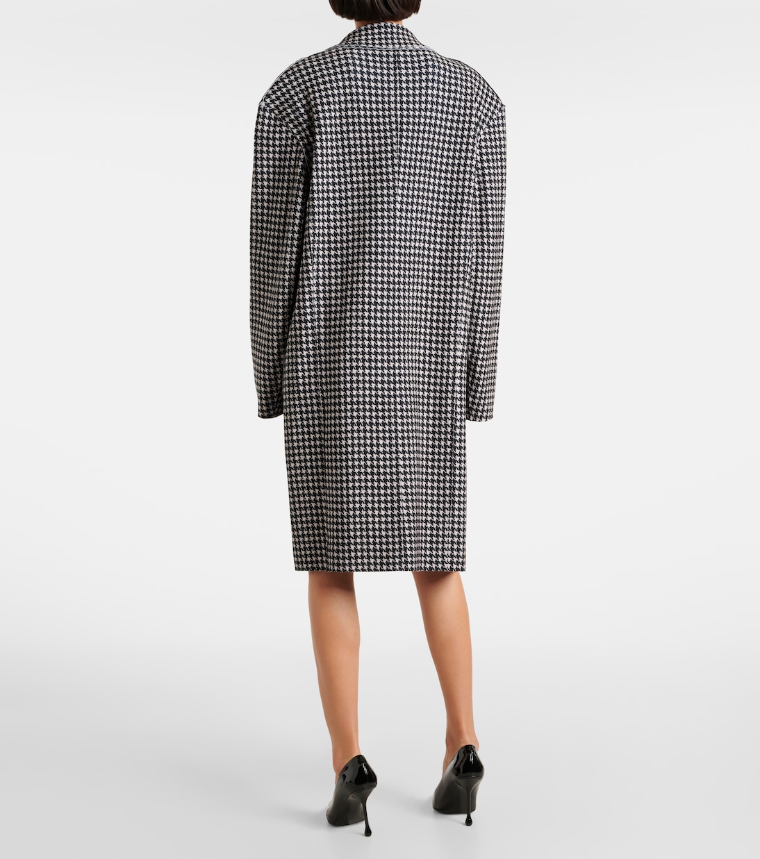 Double-breasted houndstooth coat | Norma Kamali
