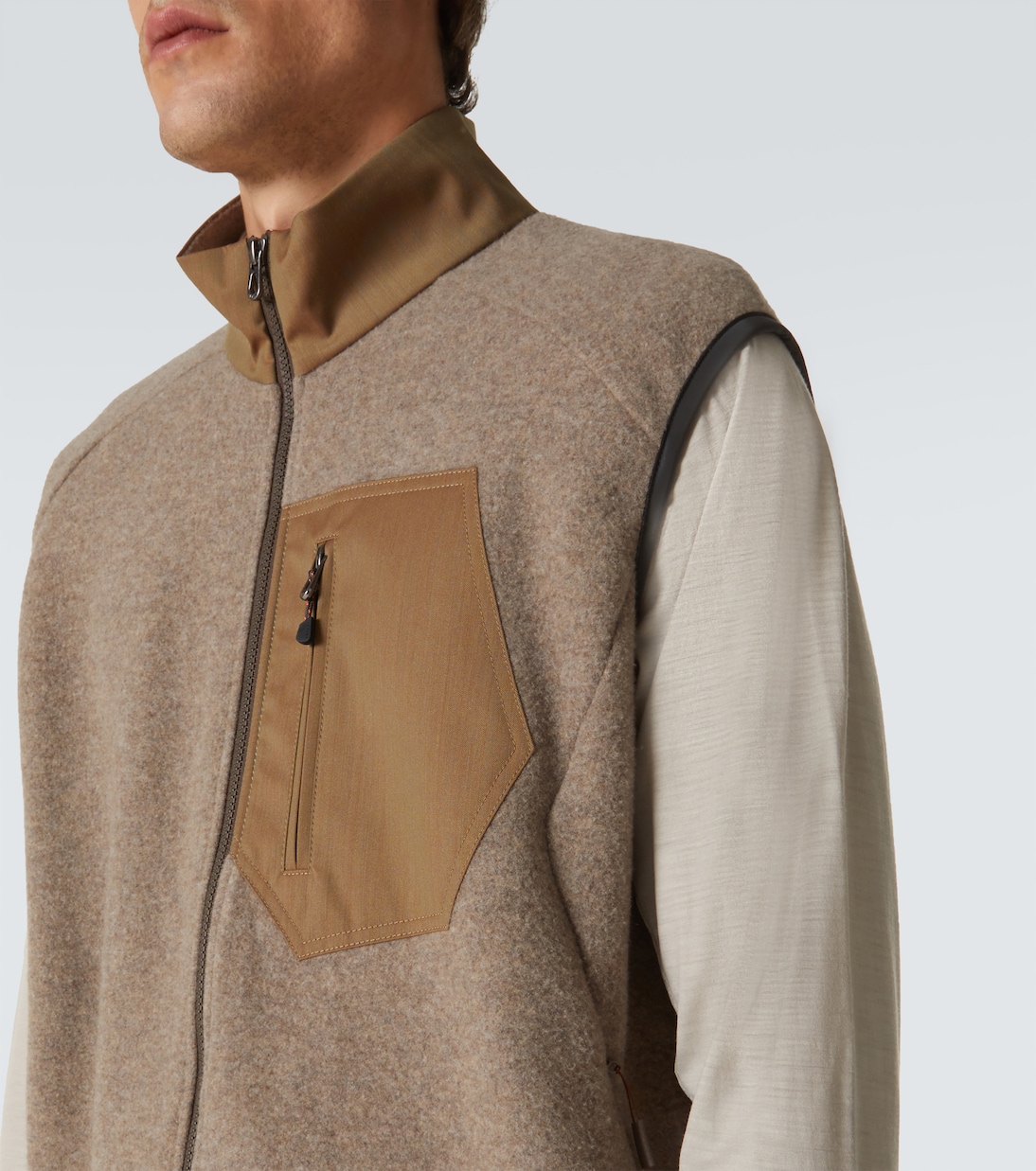 Wool and cashmere-blend fleece vest | Sease