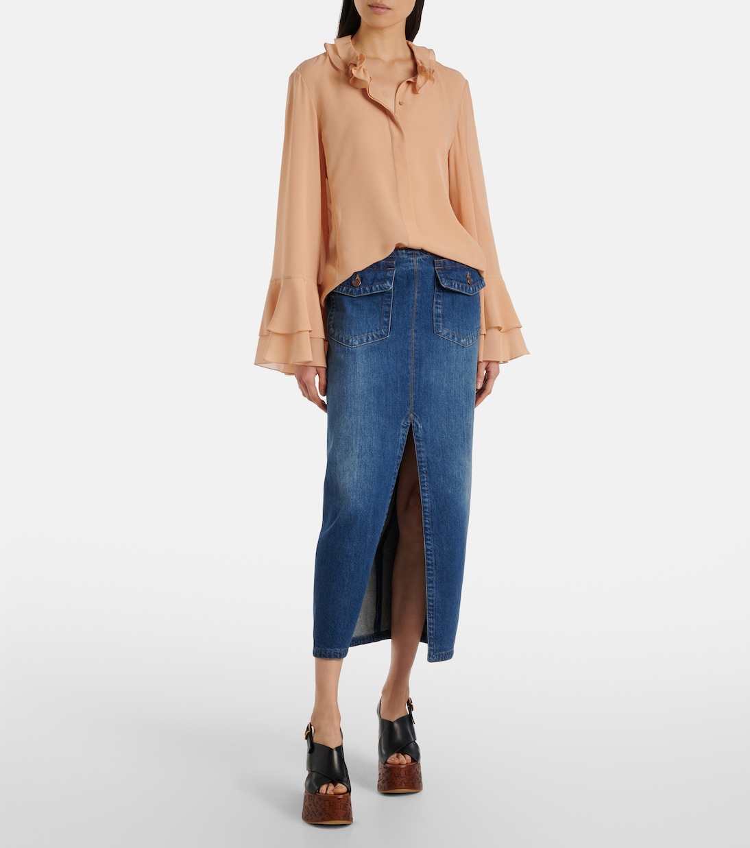 Blusa de Seda Georgette Moderna para Jóvenes