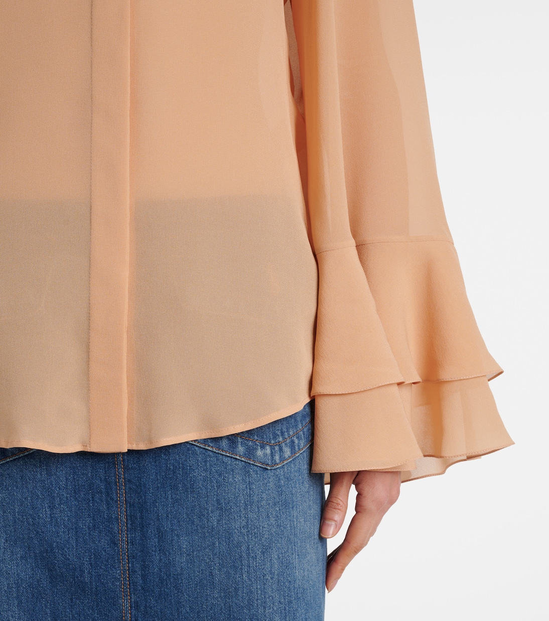 Blusa de Seda Georgette Moderna para Jóvenes