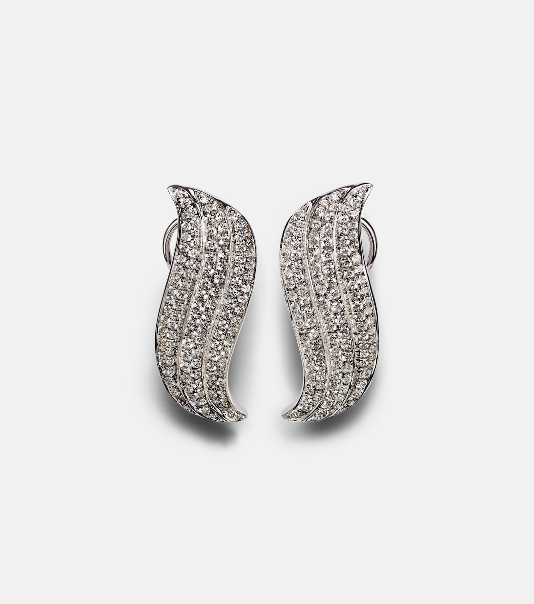 Orecchini Celeste Small in oro bianco 18kt con diamanti | Anita Ko
